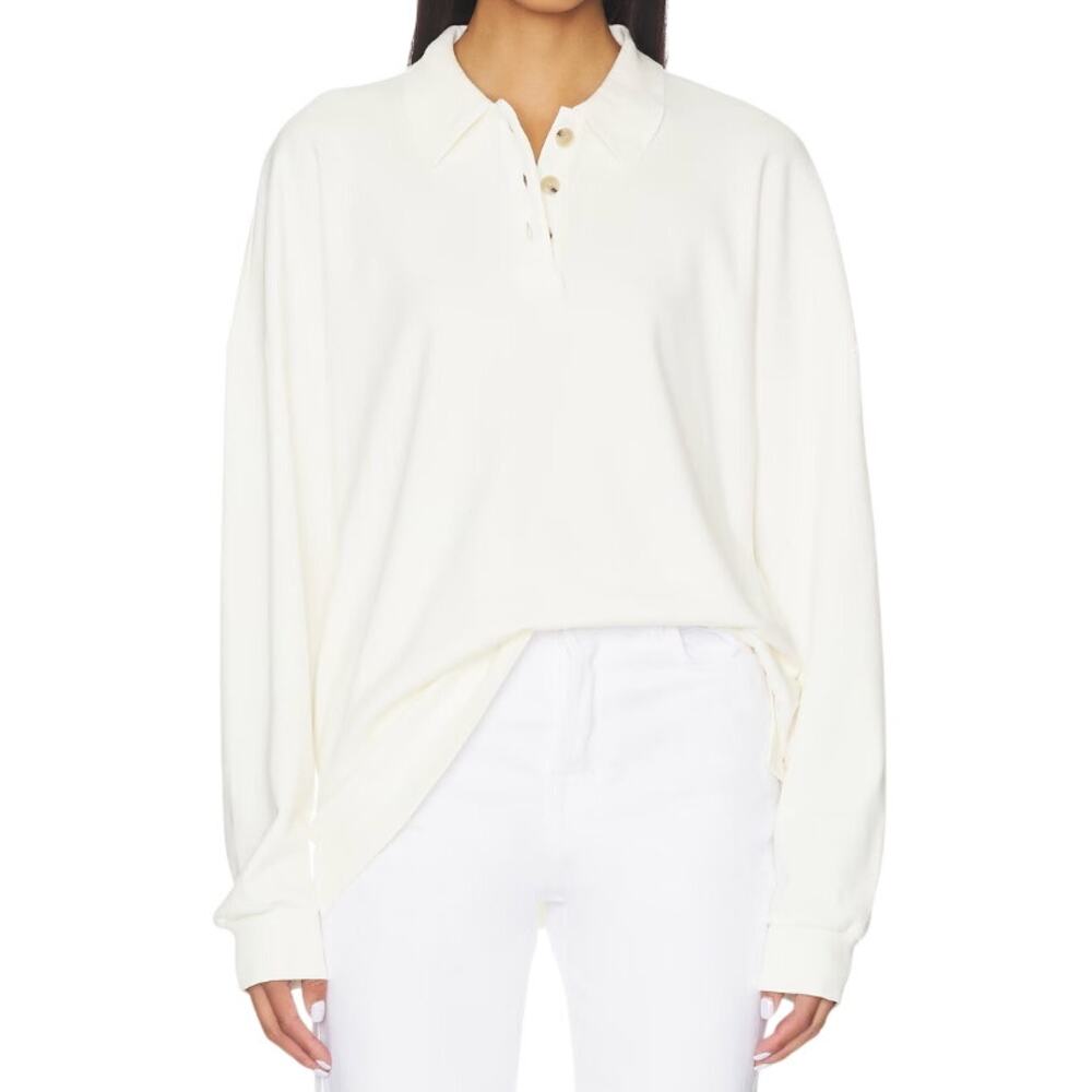 EAVES Lene Polo in White, Size S